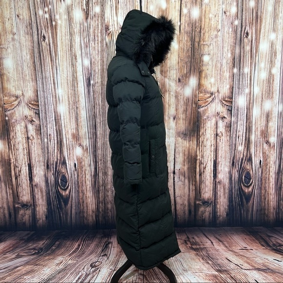 ANDREW Marc Black Tambos Long Puffer Faux Fur Trim Hood Jacket - Picture 4 of 14